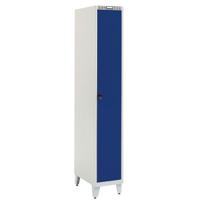 Garderobeskab m/ben, lige tag, 1x1, 300 mm