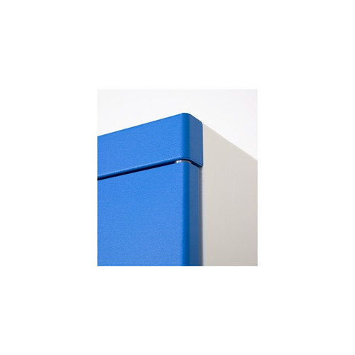 St�lskab FS210 inkl. 4 hylder 1980x1000x440mm hvid/bl�