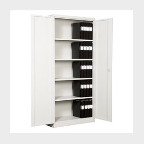 St�lskab FS210 inkl. 4 hylder 1980x1000x440mm hvid/hvid
