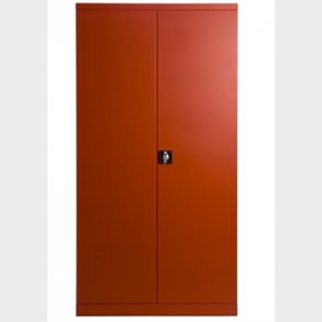 St�lskab FS210 inkl. 4 hylder 1980x1000x440mm hvid/r�d