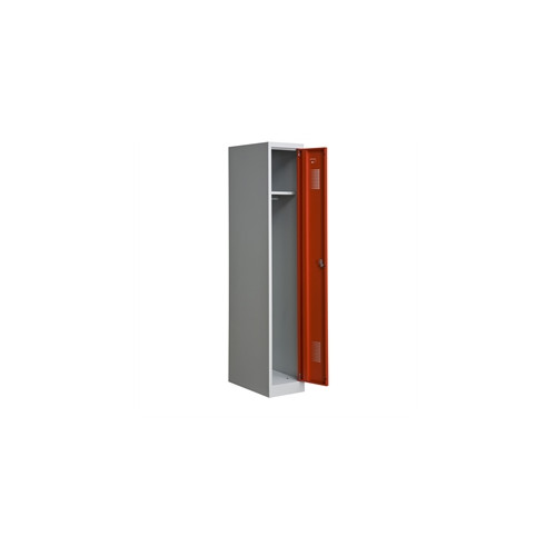 Garderobeskab KS310 1/1, gr�/r�d