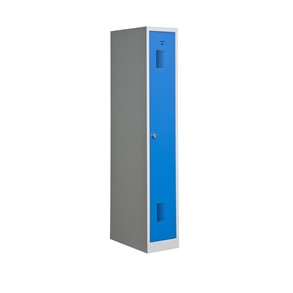 Garderobeskab KS310 1/1, gr�/bl�