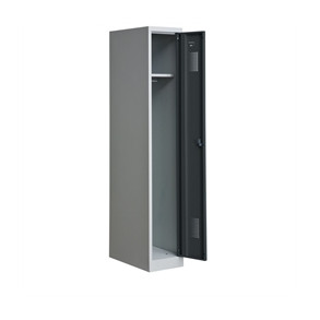 Garderobeskab KS310 1/1, gr�/m�rkegr�