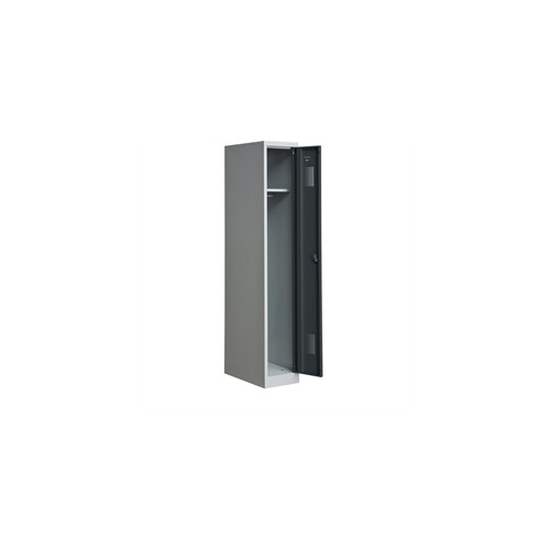 Garderobeskab KS310 1/1, gr�/m�rkegr�