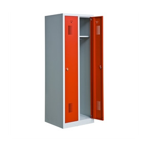 Garderobeskab KS320 2/1, gr�/r�d