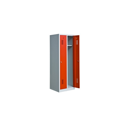 Garderobeskab KS320 2/1, gr�/r�d