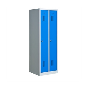 Garderobeskab KS320 2/1, gr�/bl�