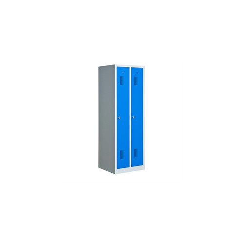 Garderobeskab KS320 2/1, gr�/bl�