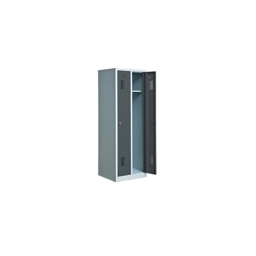 Garderobeskab KS320 2/1, gr�/m�rkegr�