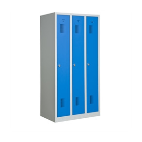 Garderobeskab KS330 3/1, gr�/bl�