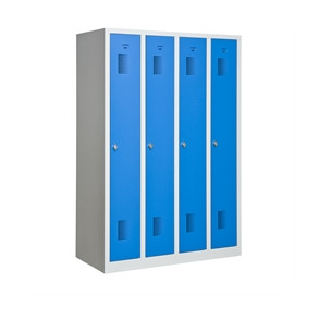 Garderobeskab KS340 4/1, gr�/bl�