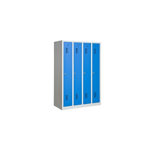Garderobeskab KS340 4/1, gr�/bl�