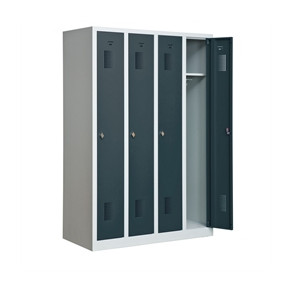 Garderobeskab KS340 4/1, gr�/m�rkegr�