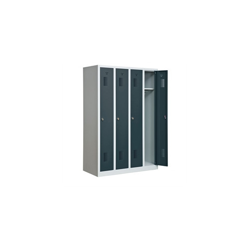 Garderobeskab KS340 4/1, gr�/m�rkegr�