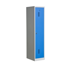 Garderobeskab KS410 1/1, gr�/bl�