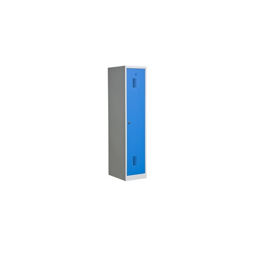 Garderobeskab KS410 1/1, gr�/bl�