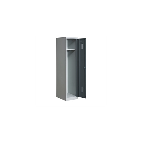 Garderobeskab KS410 1/1, gr�/m�rkegr�