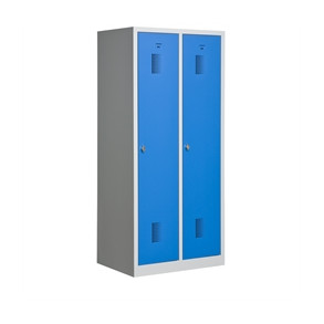 Garderobeskab KS420 2/1, gr�/bl�