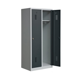 Garderobeskab KS420 2/1, gr�/m�rkegr�
