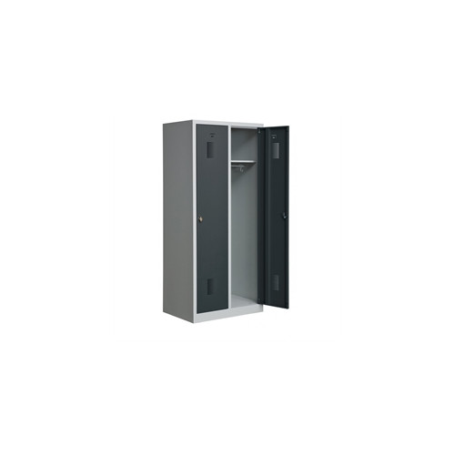 Garderobeskab KS420 2/1, gr�/m�rkegr�