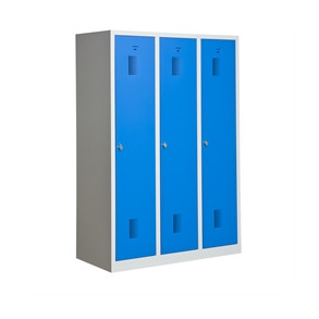 Garderobeskab KS430 3/1, gr�/bl�
