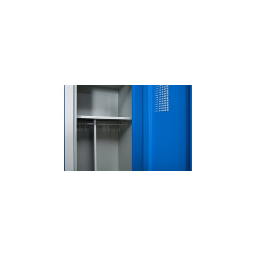Garderobeskab KS410 1/1, gr�/r�d