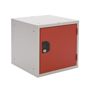 Sm�rumsskab 305x305x305mm gr�/r�d