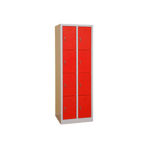 Garderobebox SMS204 2x4 gr�/r�d