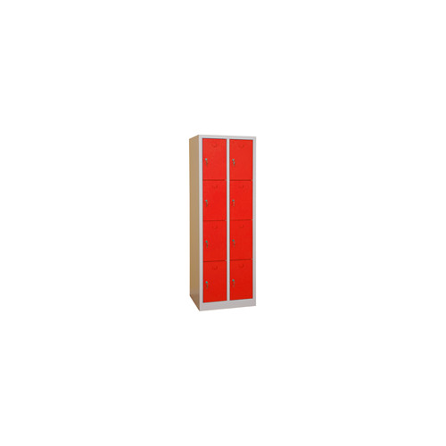 Garderobebox SMS204 2x4 gr�/r�d