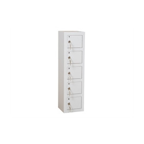 Sm�rumsskab med 5 rum gr�/gr�