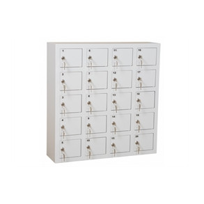 Sm�rumsskab med 20 rum gr�/gr�
