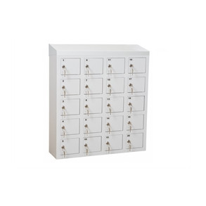 Sm�rumsskab, mobilladeskab med 20 rum gr�/gr�