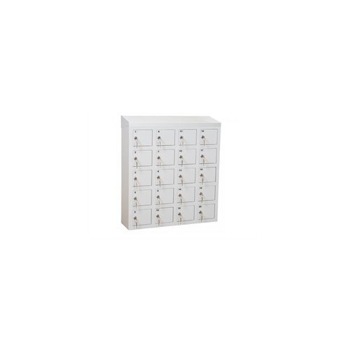 Sm�rumsskab, mobilladeskab med 20 rum gr�/gr�