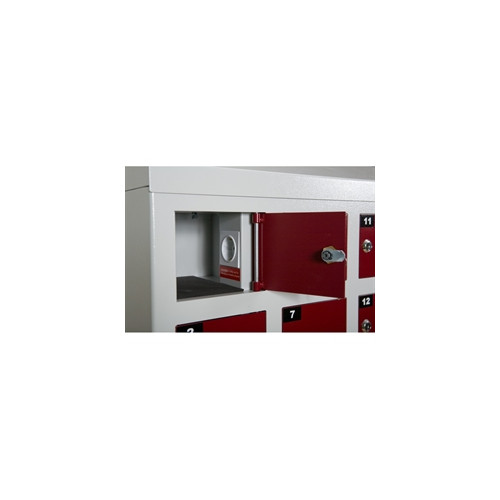 Sm�rumsskab, mobilladeskab med 20 rum gr�/vinr�d