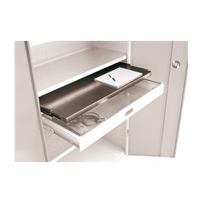 Udtr�kshylde m/teleskopudtr�k til MS-0.5 og MS-1, antracit