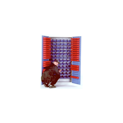 St�lskab med 232 plastbokse H:1990B:1000D:435mm