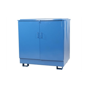 Spildbakke 4 tromler - st�ende, lukket, bl�