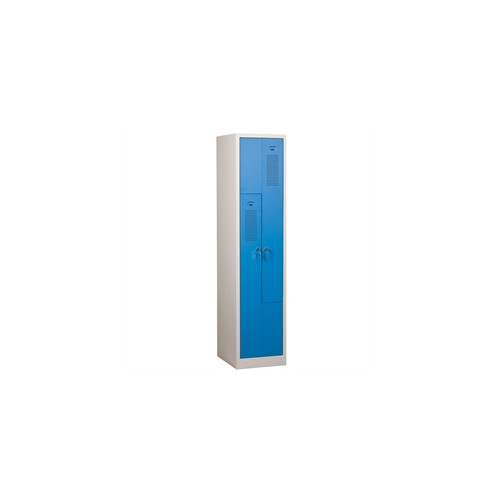 Z-Boxskab KSZ 1x2, cyl.l�s, gr�/bl�