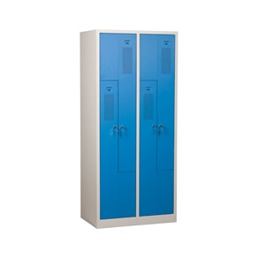 Z-Boxskab KSZ 2x2, cyl.l�s, gr�/bl�
