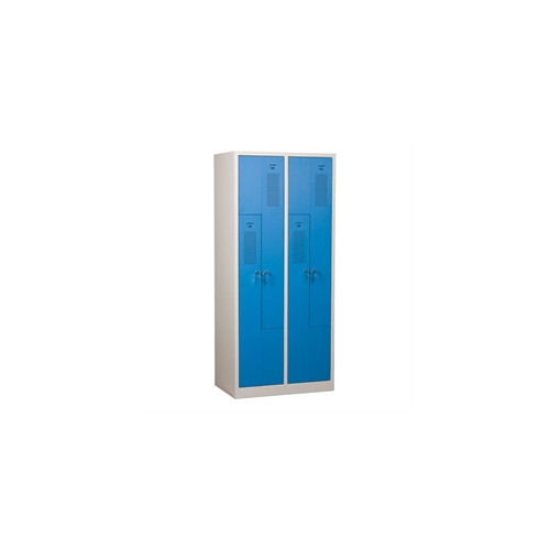 Z-Boxskab KSZ 2x2, cyl.l�s, gr�/bl�