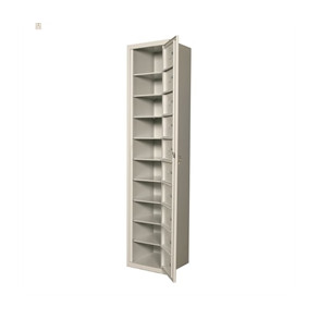 Rent�jsskab 1x10, H1980xB420xD410mm, gr�/gr�