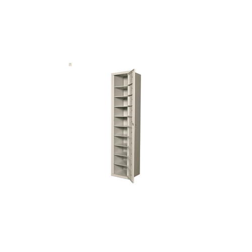 Rent�jsskab 1x10, H1980xB420xD410mm, gr�/gr�