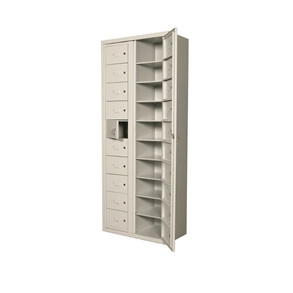 Rent�jsskab 2x10, H1980xB765xD410mm, gr�/gr�