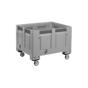 Big-Box 1200x1000x915 mm, gr�, t�t, hjul