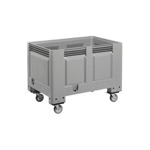 Big-Box 1200x800x760 mm, gr�, t�t, hjul