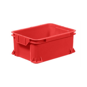 Plastkasse Uni 400x300x165 mm. R�d