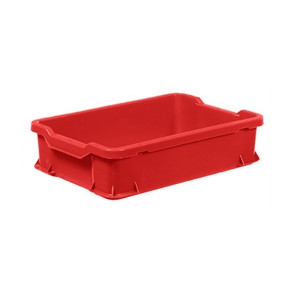 Plastkasse Uni 600x400x145 mm. R�d