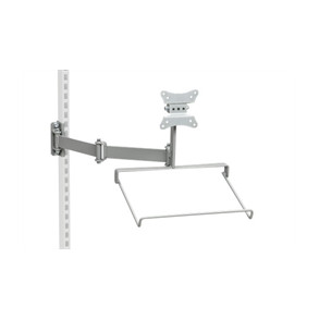Fladsk�rm-/tastaturholder inkl. to-delt ledarm