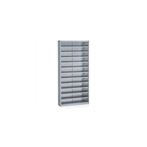 Reolskab til plastbokse m/12 hylder, 950x260x2010 mm