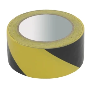 Gulvopm�rkningstape 50mm x 33m gul/sort